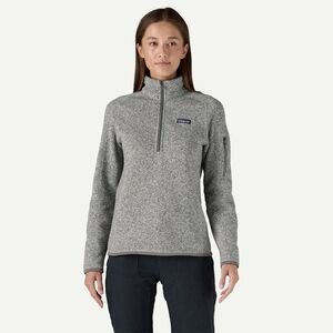 Patagonia Womens‎ Better Sweater Quarter Zip Small Gray Fleece Zippered Pocket